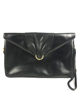 Gucci Shoulder Bag Logo 004 056 Leather Black